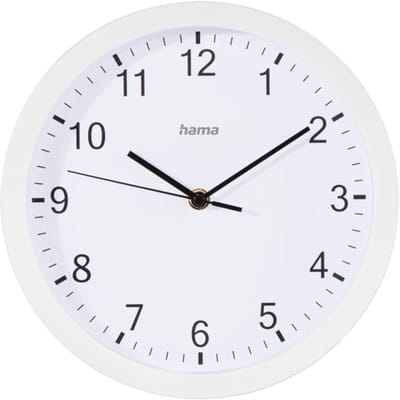 Hama 00185864 Wandklok Kwarts 25 cm x 4.00 mm Wit