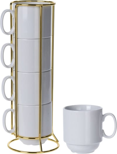 Beker set 4 stuks porselein