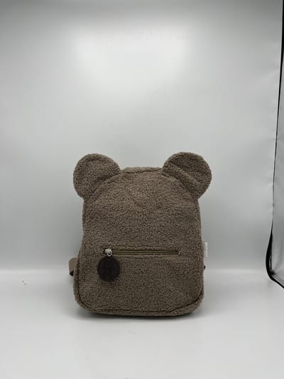 Gepersonaliseerde Adalletti teddy rugzak kids | taupe rugtas | rugzak met naam | schooltas met naam | tas | kinderen | peuter | kleuter| teddy | taupe | baby en kind