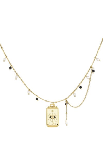 Majestic eye ketting | Bedelketting goud | Ketting met hanger goud | Stainless steel | Waterproof | Cadeau | Sint | Kerst | Dames sieraden