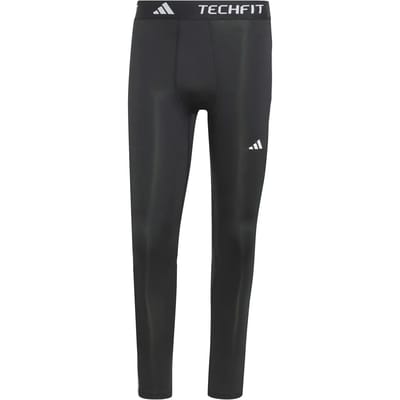 adidas Performance TECHFIT Compression Training 3-Stripes Lange Legging - Heren - Zwart