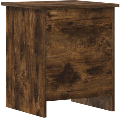 vidaXL - Opbergkist - Gerookt - eiken - 40 - x - 40 - x - 50 - cm - Bewerkt - hout