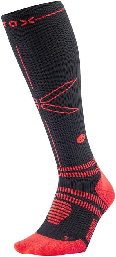 STOX Energy Socks Hardloopsokken Heren - Compressiekousen - Compressie Sokken Hardlopen - Sportsokken Marine Blauw - Maat M: 40-44 - 1 Paar