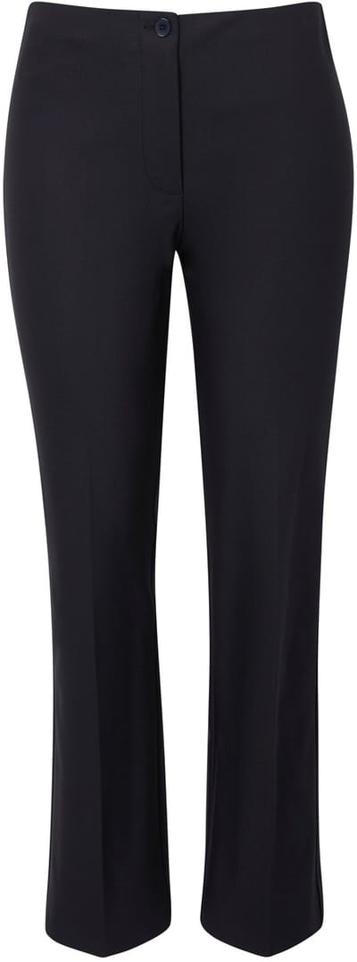 Ulla Popken - Dames - Broek Rose rechte pijpen comfortabele tailleband stretch - Zwart - Maat 58