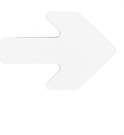 Pijl - Wit 130 x 190 mm Anti-slip-vloersticker