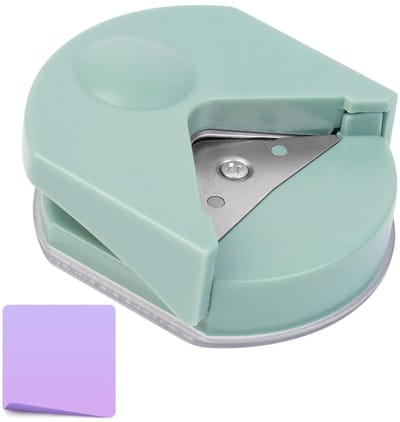 Hoekafronder Papier - Papierpons Knutsels - Projecten Afronden - Dikke Materialen Snijden - 4 mm Radius - Morandi Groen