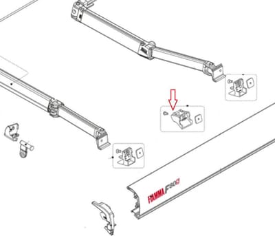 Fiamma F80S Rafter kit Lead Rail
