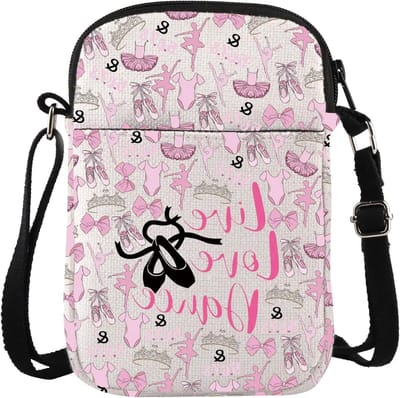Crossbody Tas - Schoudertas Dans - Dansspullen Dragen - Lichtgewicht Ontwerp - 5 x 3 x 1 cm - Zwart