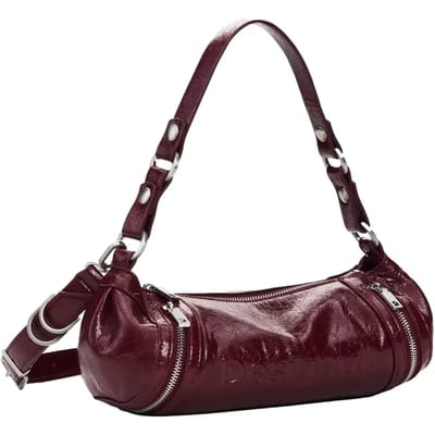 Desigual schoudertas Half Logo Zarauz Crossbody Bag Garnet rood