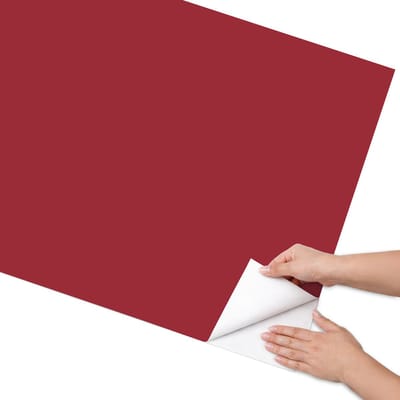 Coloray Meubel Wrap Folie - Bordeaux Meubelfolie - 75x150 cm - Decoratiefolie Zelfklevend Licht bordeauxrood - Meubelfolie Zelfklevend - Minimalist Meubelfolie - Wrapfolie Keuken - Wanddecoratie - Achtergronden en patronen