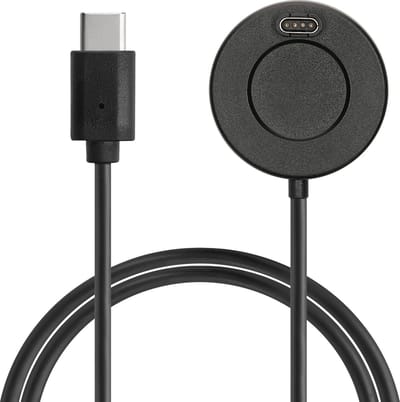 kwmobile USB-oplaadkabel type c geschikt voor Garmin Venu Sq Music / Sq 2 / Venu 2 Plus / Fenix 7 / vivoactive 4 - Kabel voor smartwatch - in zwart