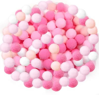 Kleurige Pom Poms 25mm voor Decoratie, Handgemaakte Sieraden, DIY Projecten en Sleutelhangers