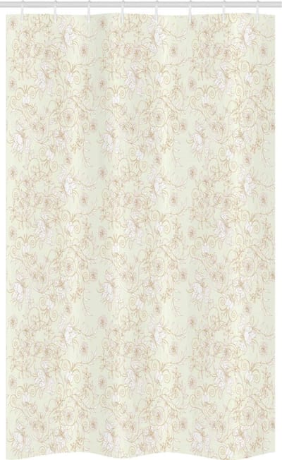 ABAKUHAUS ivoorkleur douchegordijn – 120 x 180 cm – Polyester – waterafstotend