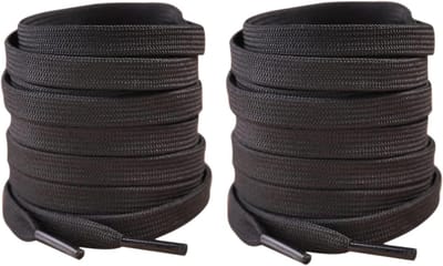Flat shoelaces 8 mm breed, scheurbestendig, wit voor sneakers, sportschoenen, wandelschoenen, hardloopschoenen, trainers, 100 cm lang, ideaal voor elke activiteit