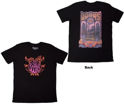 The Doors - Pink Orange Heren T-shirt - S - Zwart