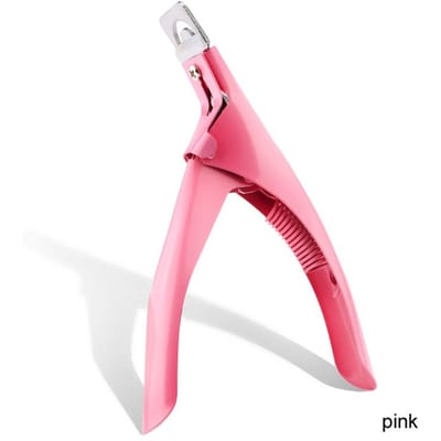 Coupe-ongles Pince Manucure Type Spécial Coupe U Outils Faux Ongles Coupe Ongles Outils Manucure rose