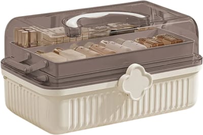 Nivard make Up Organizer - Koffer - Tas - Makeup - Lades - Skincare - Cosmetica - Wit - M