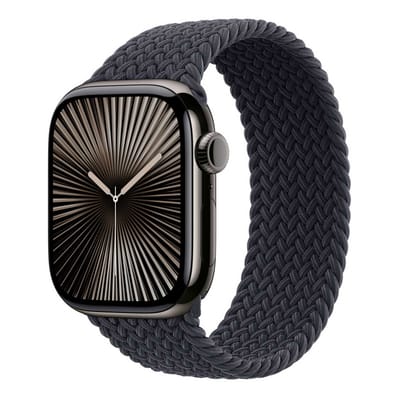 Apple Gevlochten solobandje voor de Apple Watch | 44/45/46/49 mm - Maat 11 - Midnight