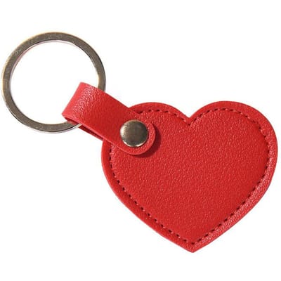 Leren sleutelhanger, modieuze leren hartvormige sleutelhanger voor dames, autosleutelhouder, sleutelring, sleutelhanger voor thuis, tashanger, autohanger, cadeau rood