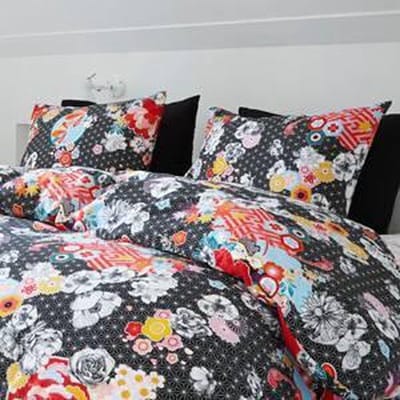 Beddinghouse Kimono - Dekbedovertrek - Eenpersoons - 140x200/220 cm - Zwart