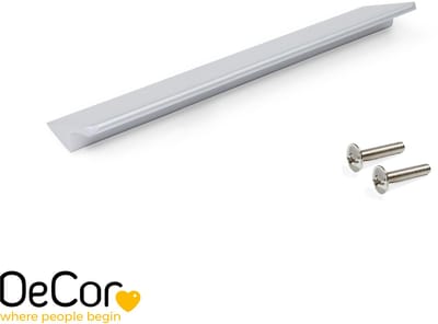Emuca Lot van 10 Meubelgrepen Torrent, L120mm, Interaxis 96mm, Aluminium, Matt geanodiseerd
