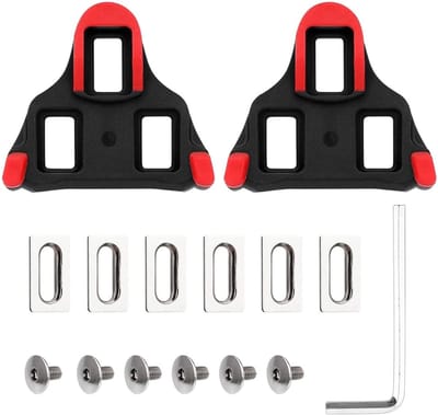 Dailygoods- Fietssleats met Geheugenpositioneringsfunctie - Compatibel met Pedalen - Antislip TPU-Opppervlak - Professionele SPD SL-Noppen - 6-Graden Floating Systeem - Vermindert Pijn en Vermoeidheid - Schoenplaten
