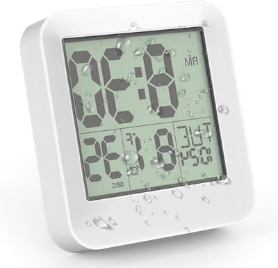 Digitale Doucheklok - Waterdichte Badkamerklok met Countdown Timer, Temperatuurweergave en Zuignap voor Kinderen en Volwassenen
