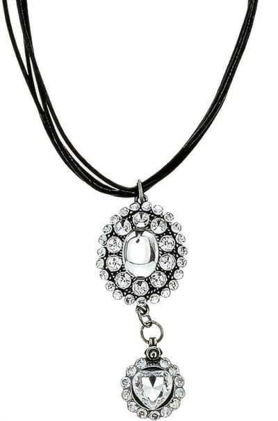 Behave - Ketting met AB kristal hanger - Zilverkleur - 40 cm + verlengketting