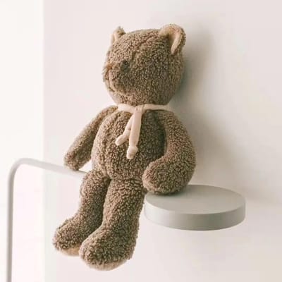 32cm Bruine Teddybeer Pluche Speelgoed Zacht Klassiek Knuffeldier met Crème Sjaal Babyshower Cadeau 32cm gray