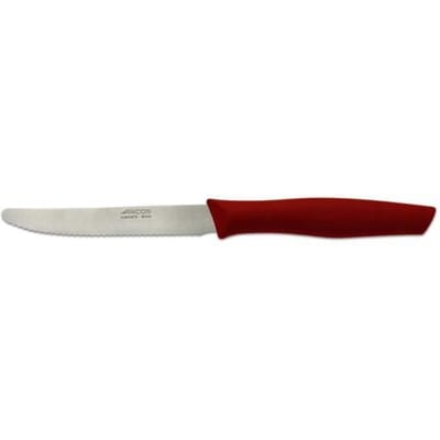 Couteau de table Arcos Nova 188822 en acier inoxydable Nitrum et mangue en polypropylène, de couleur rouge, lame de 11 cm avec