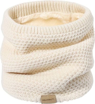 Nivard Nekwarmer - Dames - Fleece - Motor - Bandana - Masker - Colsjaal - Sjaal - Gewatteerd - Skiën - Warm - Rekbaar - Beige