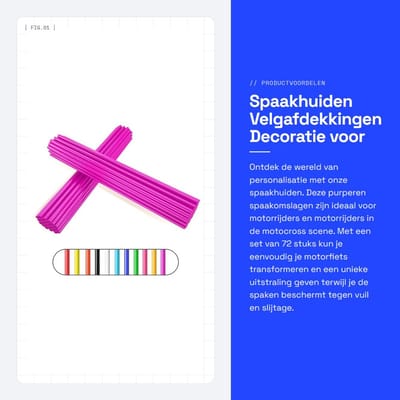 Dailygoods- Spaakhuiden 72 Stuks - Purper Velgafdekkingen - Decoratie - Beschermer - Fiets/Motorfiets - Leuk Cadeau - Spaakhoezen