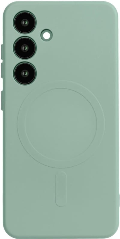 Casemania Hoesje Geschikt voor Samsung Galaxy S25 - Pistachio Groen - Liquid Siliconen Back Cover Case - met Sterke magneetring geschikt voor MagSafe - Telefoon hoes met Camera Bescherming