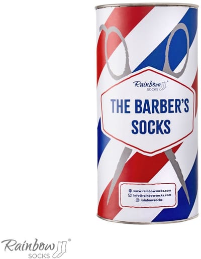 Rainbow Socks - Scharenset - Kleurrijke Barber Pole - 3 Paar - Cadeauverpakking