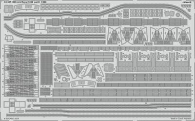 Eduard Modelbouwdecoratie - 53307 Photo-Etch Accessoires voor HMS Ark Royal 1939 part 3 - Photo-etch