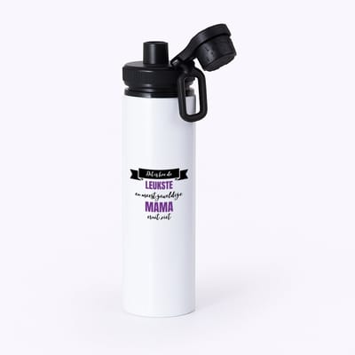 Hacebo® - leukste mama eruit ziet waterfles met draaidop zwart - Moeder - geweldige mama - moederdag cadeautjes - verjaardagscadeau - kado - water fles - 850ML