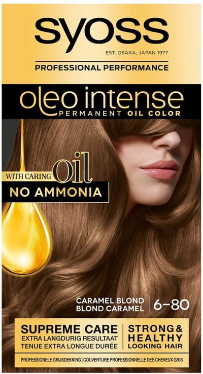 Syoss Oleo Intense - Haarverf - 6-80 - Caramelblond - 115ml x 3