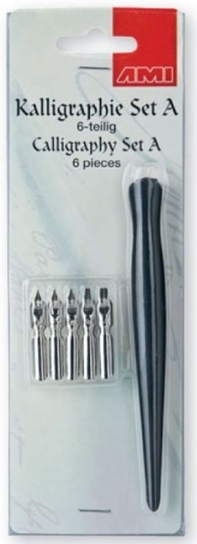 Ami Kalligrafieset - Handlettering - Pen met 5 Penpunten - Medium - Maat 1 t/m 5