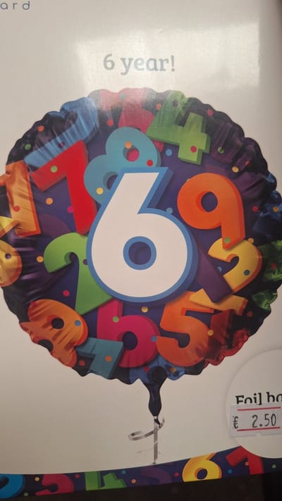 Folieballon Cijfers - 7 jaar - 45 cm - Helium- en Luchtvulling