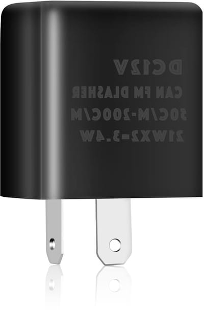 Verstelbare 12V Indicator Relay voor Motorfiets en Voertuigen - Flitslicht voor Motorrijders en Auto's, Zwart, 2 Polig