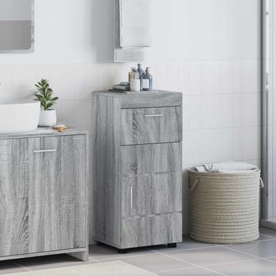 vidaXL - Badkamerkast - set - TULUM - Grijs - Sonoma - 37 - x - 31,5 - x - 82 - cm