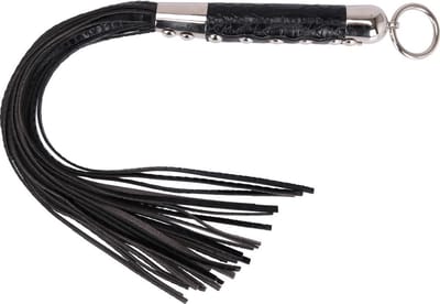 Fixxx - Zweep - Flogger - PU Leer - Slangenleer Print - Zwart