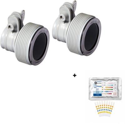 Intex Adapter B / Connectors - 32/38mm - set van 2 stuks + 50 JeKa Trading Test Strips