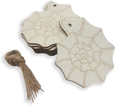Onafgewerkte houten schelpen 9 x 7 cm, blanco uitsteekvormen voor schilderen, decoratie voor huis en feestdagen, Moederdag en Kerstmis