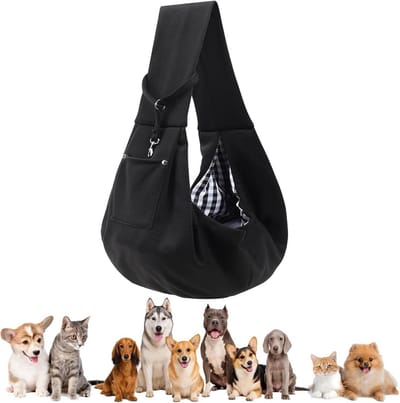Ademende Puppy Draagdoek voor Kleine Honden en Katten - Comfortabele en Handsfree Sling