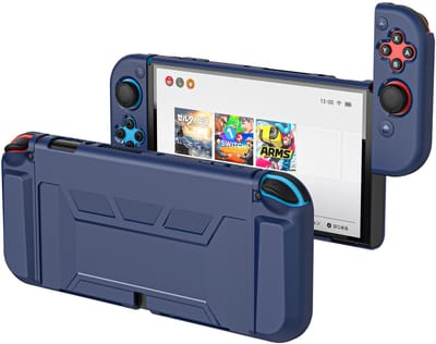 Beschermhoes, Switch OLED-beschermhoes, antislip beschermhoes, geschikt voor Switch OLED-modellen, blauw