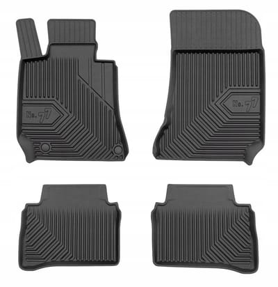 Frogum No.77 Automatenset - Geschikt voor Mercedes-Benz CLS Shooting Brake X218 (2010-2018) - 4-delig - Perfecte Pasvorm - TPE Rubber - 4 cm Hoge Rand - Geurloos - Zwart