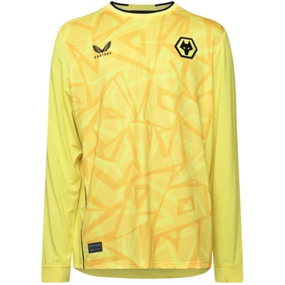 Castore Unisex keepersshirt voor volwassenen met wolvenmotief (Brandend Geel)