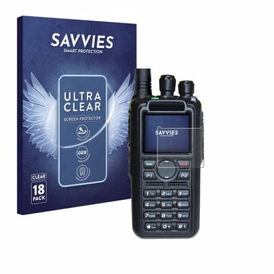 Savvies - Screenprotector voor AnyTone AT-D878UV II Plus - Folie Beschermfolie transparant 18 Stuks