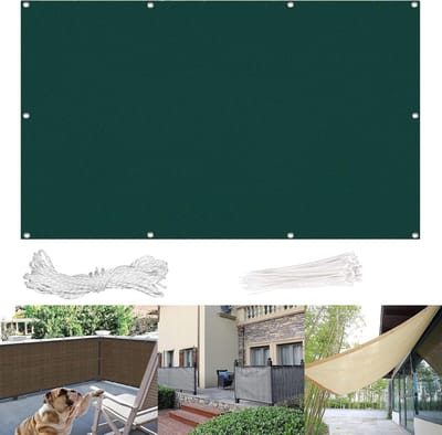Tuinprivacyscherm - Windscherm net - Privacy op balkon - UV-bescherming en winddicht - 140 x 600 cm - Donkergroen